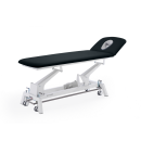 Stół do masażu i rehabilitacji Gymna.GO D2 w kolorze granatowym, z otworem na twarz.