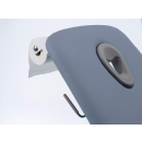 Stół Gymna.GO T3x z otworem na twarz i uchwytem na papier jednorazowy.