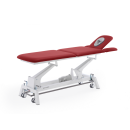 Stół do masażu i rehabilitacji Gymna.GO T5x w kolorze czerwonym, regulowany elektrycznie.
