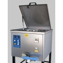 Urządzenie do podgrzewania i mieszania borowiny z elektronicznym panelem sterowania.