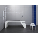 Stół do natrysku horyzontalnego Vichy Clasic z panelem prysznicowym i zestawem dysz wodnych.