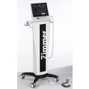 OptonPro – laser wysokoenergetyczny firmy Zimmer na mobilnym stojaku z pedałem nożnym.