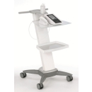 SonoOne – aparat do terapii ultradźwiękowej na mobilnym stojaku z akcesoriami.