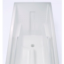 Wnętrze wanny VITALITY z dyszami do hydromasażu rozmieszczonymi wzdłuż niecki.