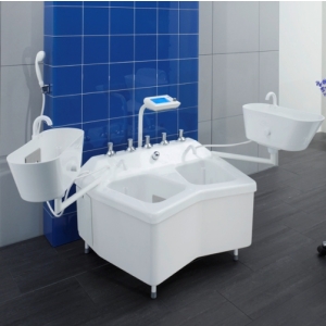 Wanna do czterokomorowych kąpieli wodno-elektrycznych – urządzenie hydroterapeutyczne do terapii kończyn górnych i dolny