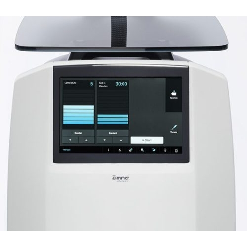 Panel sterowania Cryo 7 Zimmer z czytelnym interfejsem dotykowym.