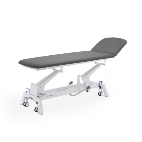 Gymna.GO D2 – dwuczęściowy stół rehabilitacyjny z hydraulicznym podnośnikiem.