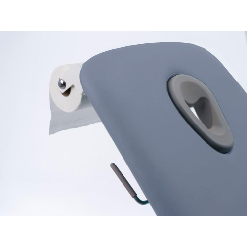 Stół Gymna.GO T3x z otworem na twarz i uchwytem na papier jednorazowy.