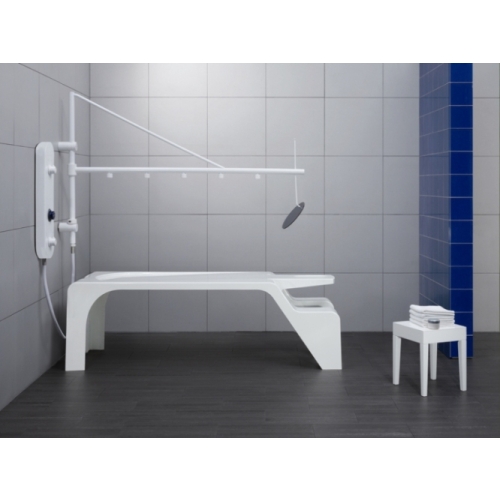 Widok boczny urządzenia Vichy Clasic – natrysk horyzontalny do terapii wodnych i zabiegów SPA.