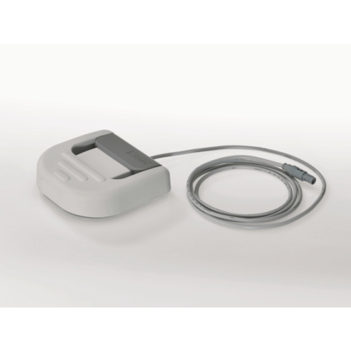 Zabieg laseroterapii wysokoenergetycznej OptonPro wykonywany na przedramieniu pacjenta.