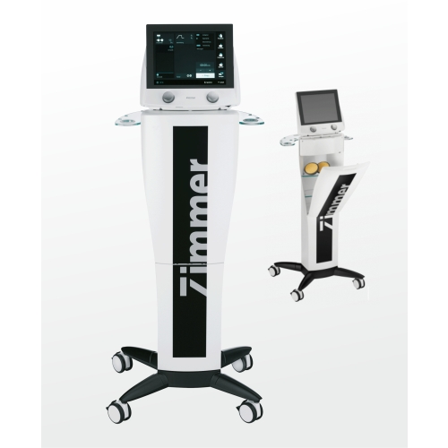 PhySys – urządzenie do terapii skojarzonej na wózku z akcesoriami zabiegowymi.