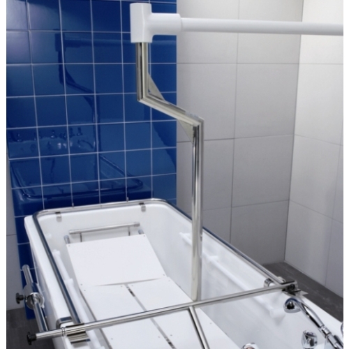 Ramię podnośnika stacjonarnego nad wanną – mechanizm do bezpiecznego opuszczania pacjenta do wanny terapeutycznej.