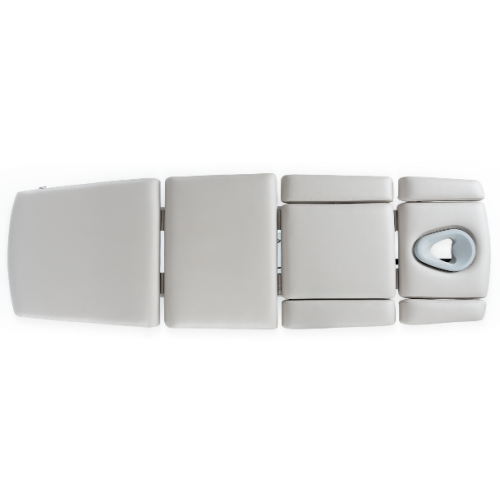 Widok z góry stołu do masażu Gymna.PRO Q z otworem na twarz i segmentową konstrukcją.