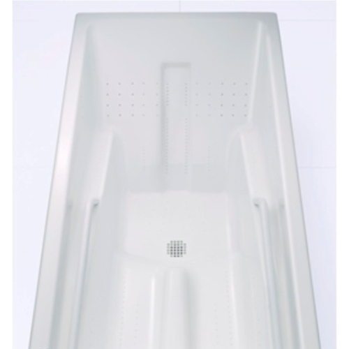 Wnętrze wanny VITALITY z dyszami do hydromasażu rozmieszczonymi wzdłuż niecki.