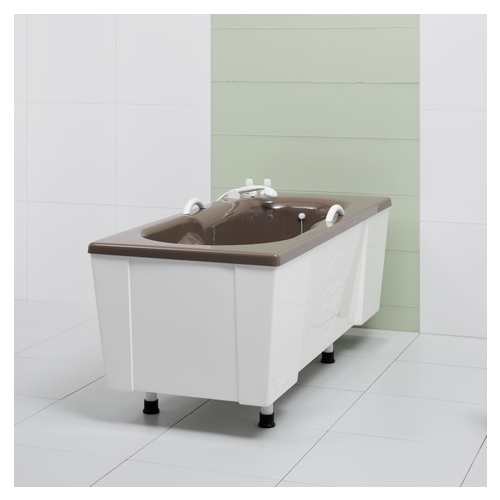 Wanna do kąpieli borowinowej model 1.4-4 z brązową niecką i białą obudową.